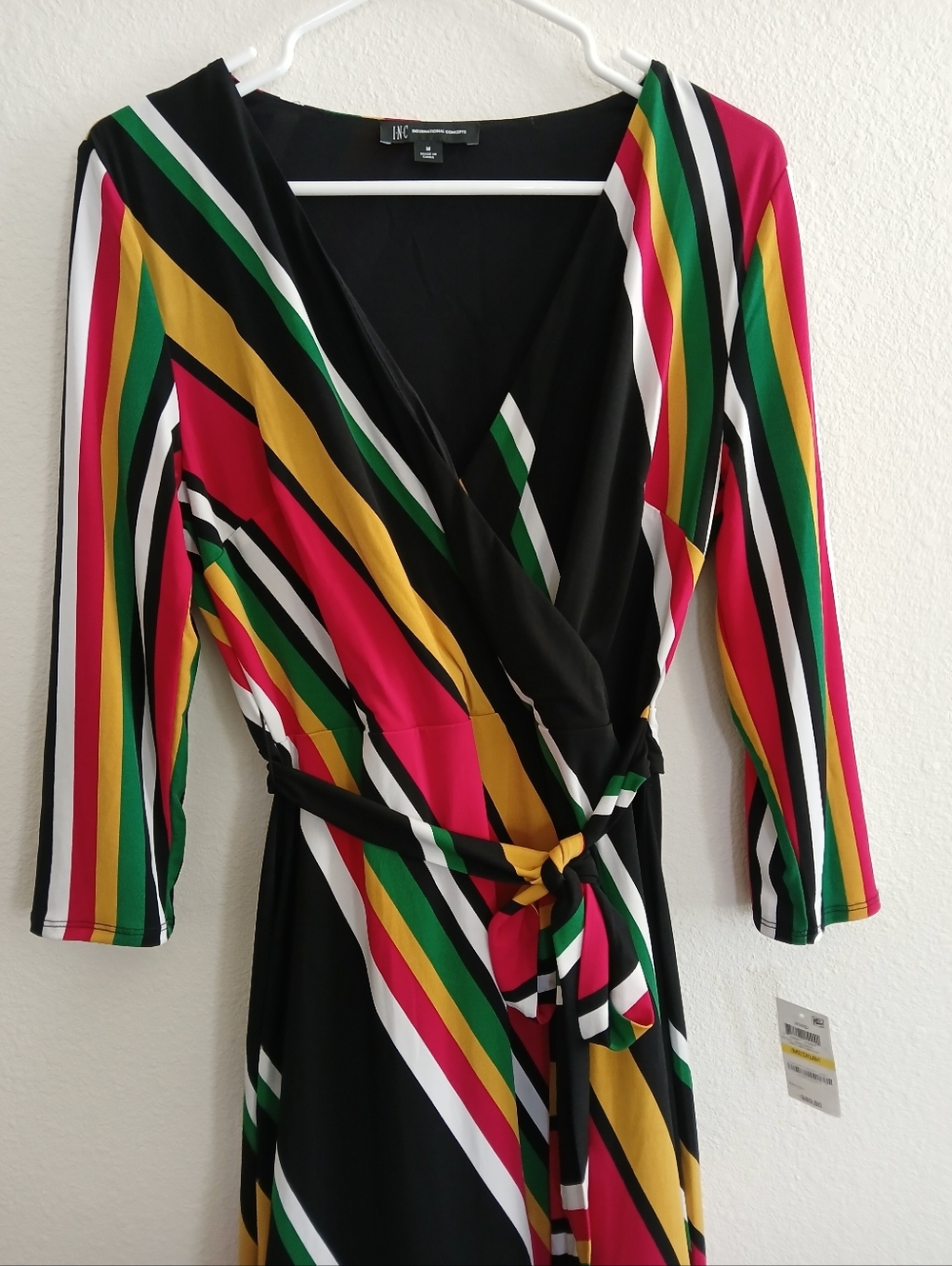 Dress, wrap style, size M